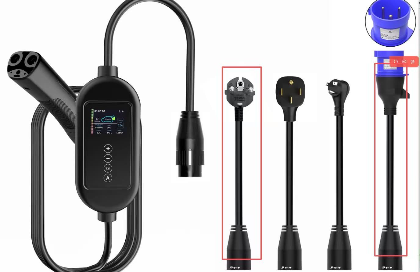 2 adapter charger 7KW 32A